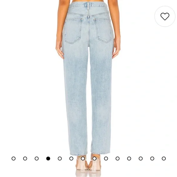 AGOLDE Criss Cross Light Blue Denim Jeans